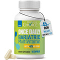 Bariatric Choice Once Daily Bariatric Multivitamin with Iron 45mg, 3 Months | 3-Mo Supply, Once Daily Easy-to-Swallow Capsule for Gastric Bypass & Sleeve Patients – High Potency Vitamins A, D, B12, More