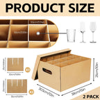 oyhqes Wine Glasses Moving Boxes, Glass Packing Boxes, Kitchen Storage Kit