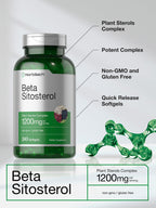 Horbäach Beta Sitosterol 1200mg | 240 Softgel Capsules | Mega Strength