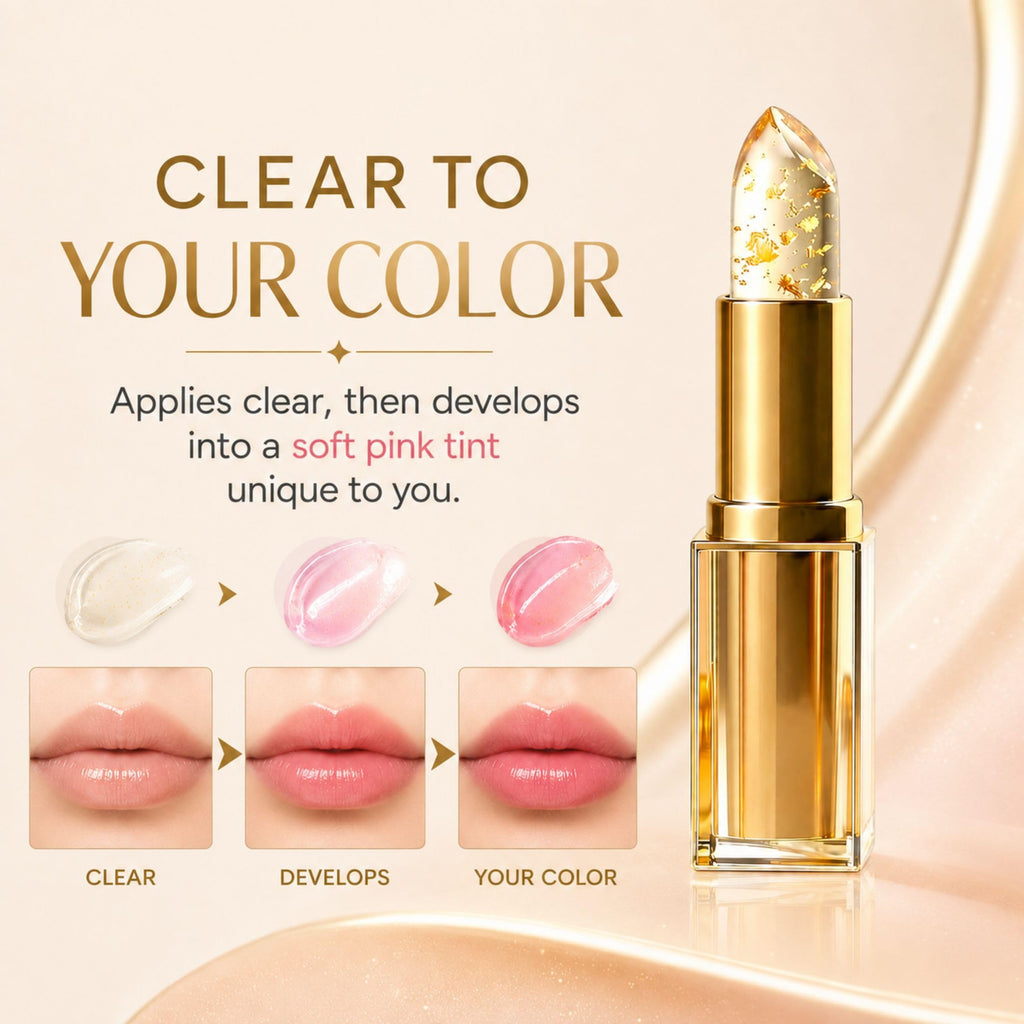 2-Pack Kivora Lipstick, True Tone Ph Adjusting Lipstick for Mature Women, Gold Foil Moisturizing Glossy Shine Lip Gloss, Deep Nourishment Long Lasting 24 Hours Lip Balm