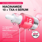 Anua Niacinamide 10 + TXA 4 Serum, Korean Skincare, 1.01 fl.oz | Dark Spot Care, Hyaluronic Acid, Tranexamic Acid, Lightweight & Hydrating All-in-One Daily Facial Serum for Glass Skin