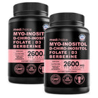 14-in-1 Women’s Inositol Complex Supplement – 40:1 Myo & D-Chiro Inositol with Folate, Vitamin D3, Zinc, Magnesium & Botanicals for Hormone & Feminine Wellness Support – (120 Capsules) (Pack of 2)