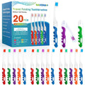 Navona 20 PCS Travel Toothbrush Set, Travel Size Folding Toothbrush