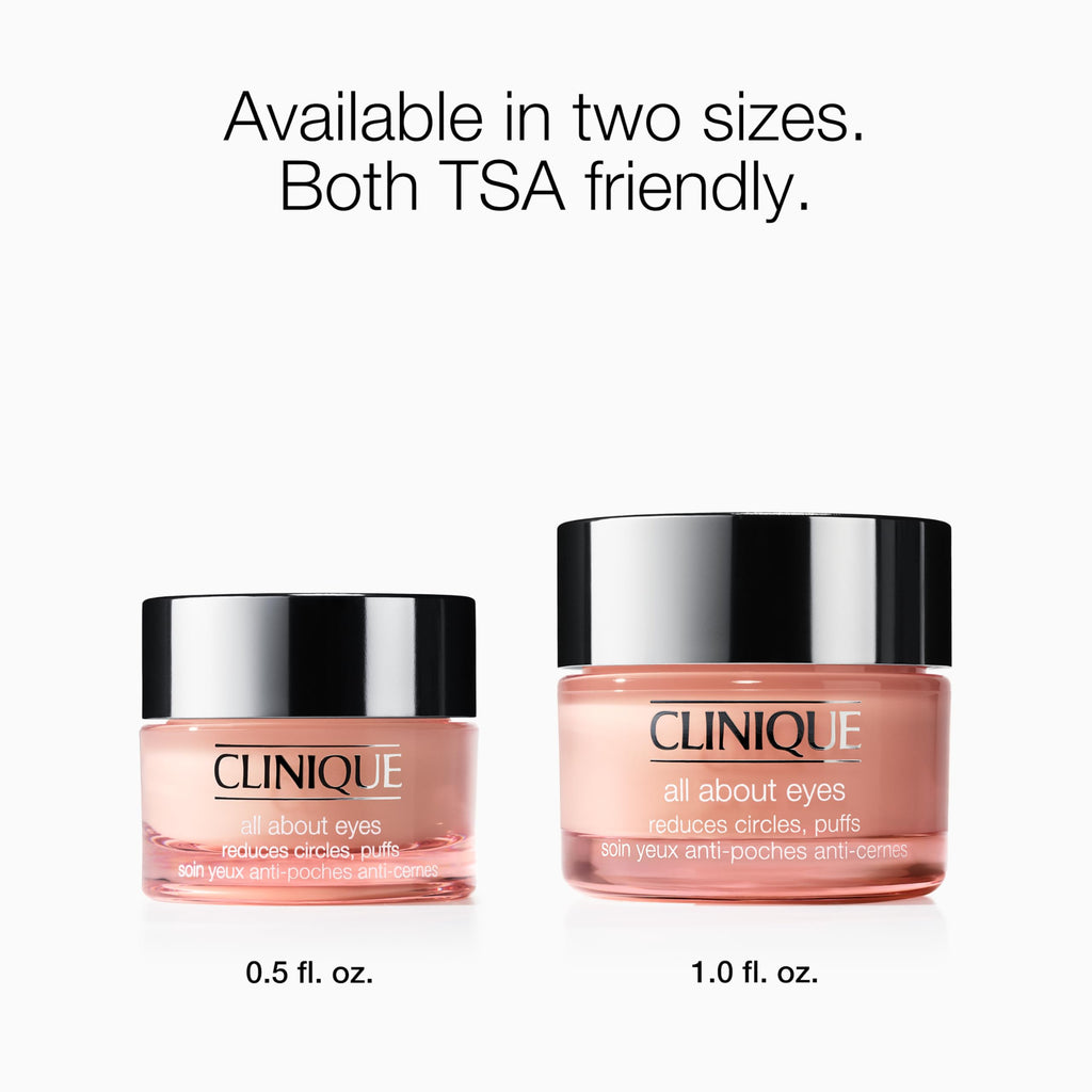 Clinique All About Eyes: Lightweight Eye Cream Vitamin C Formula + Rich Eye Cream Hyaluronic Acid Formula | Hydrating, Brightening, Depuffing