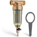 Buy now iSpring WSP-50 Reusable Whole House Spin Down Sediment Water Filter, 50 Micron Flushable Prefilter Filtration, 1" MNPT + 3/4" FNPT, Lead-Free Brass 50 Micron at indiglob india