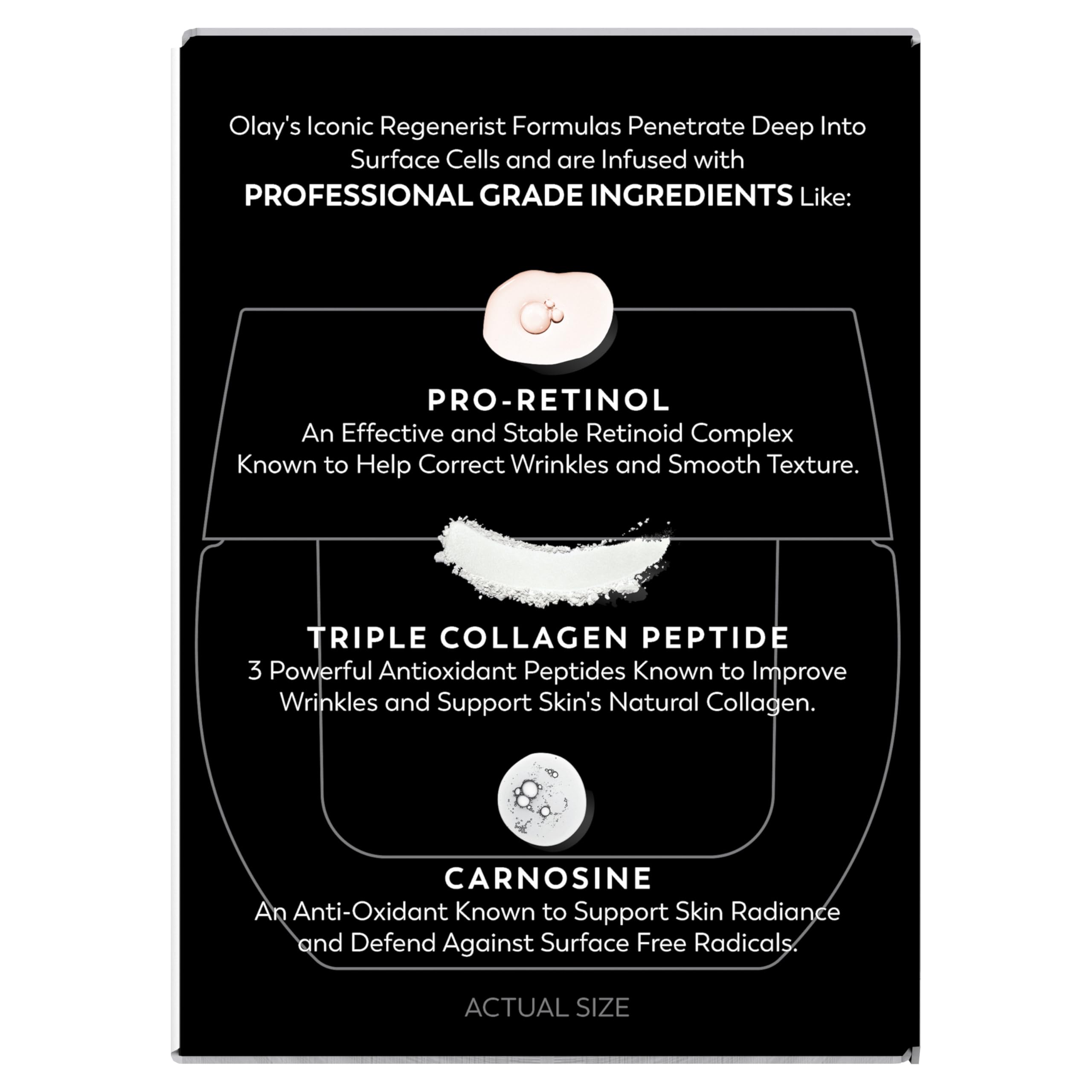 Buy now Olay Retinol Night Cream for Women, Anti-Aging Face Moisturizer, Fragrance-Free, Non Greasy - Anti-Wrinkle, Smooth Fine Lines, Hydrating Skin Care - Triple Collagen Cream, Peptide, Niacinamide, 1.7oz at indiglob india