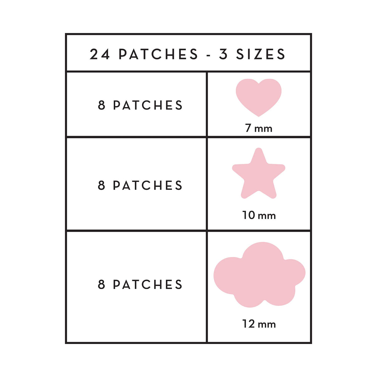 The Crème Shop Cotton Candy Hydrocolloid Acne Patches (3 Sizes/72 Count)