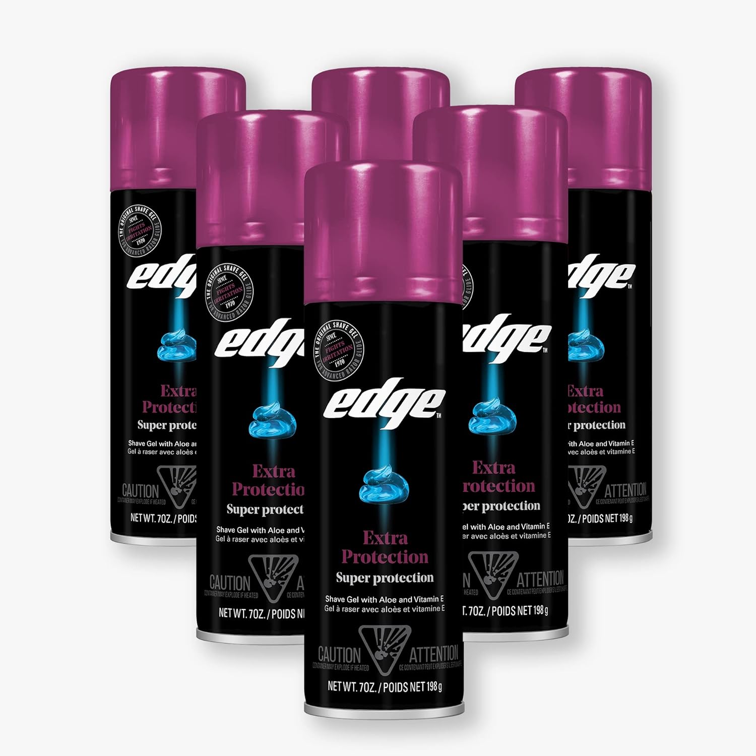 Buy now Edge Shaving Gel for Men, Soothing Aloe with Twice The Aloe, (6 Pack) - Shave Gel For Men That Moisturizes, Protects and Soothes To Help Reduce Skin Irritation Extra Protection at indiglob india