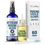 BodyJ4You Piercing Aftercare Kit - Spray Bump Oil Piercing Cleaner Floss
