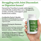 TrueAloe Organic Aloe Vera Capsules - Supports Digestive Balance, Joints and Stomach Comfort - Plant-Based Aloe Barbadensis Powder - Easy-to-Swallow Single Ingredient Formula - 720 Caps