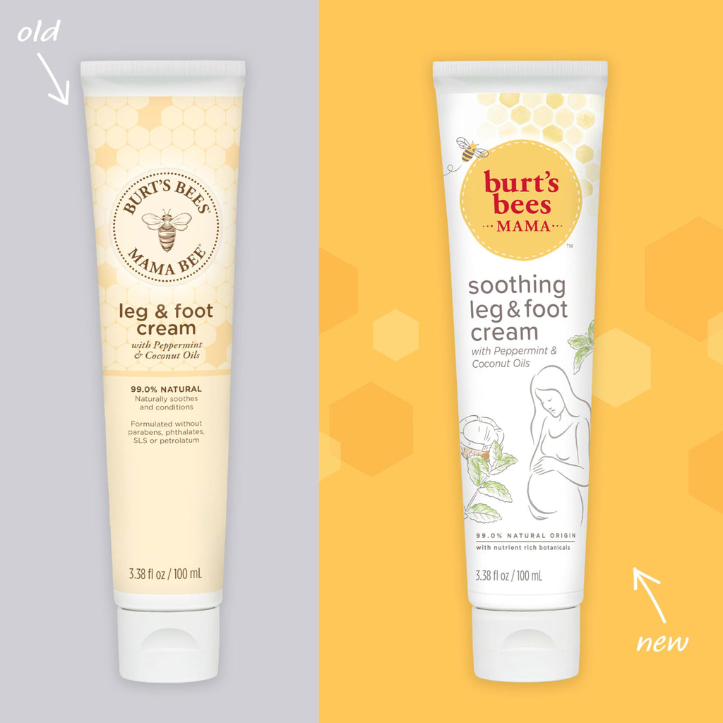Buy now Burt's Bees Mama Bee Leg and Foot Cream, Soothing Formula with Peppermint and Coconut Oil, Fragrance Free, 99% Natural Origin, 3.38oz at indiglob india