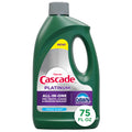 Cascade Platinum Dishwasher Liquid Gel, Dish Soap for Dishwasher With the Grease Fighting Power of Dawn, Fresh Scent, 75oz (Pack of 1)