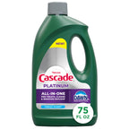 Cascade Platinum Dishwasher Liquid Gel, Dish Soap for Dishwasher With the Grease Fighting Power of Dawn, Fresh Scent, 75oz (Pack of 1)
