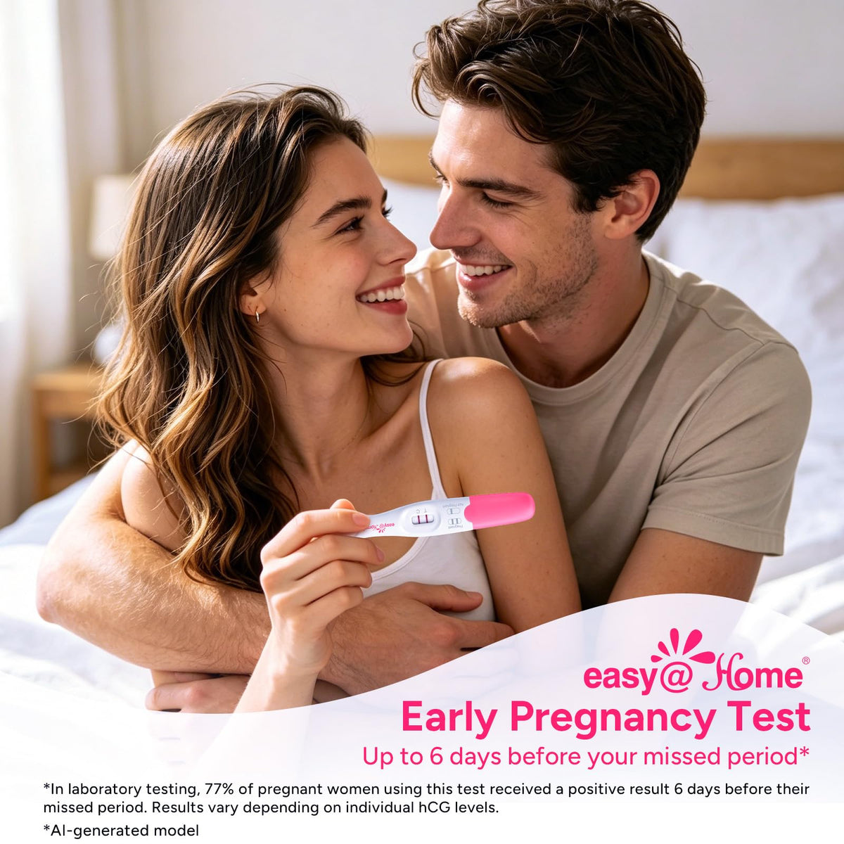 easy@Home Early Pregnancy Test: 6 Days Sooner Result* 10 MIU/mL Sensitivity