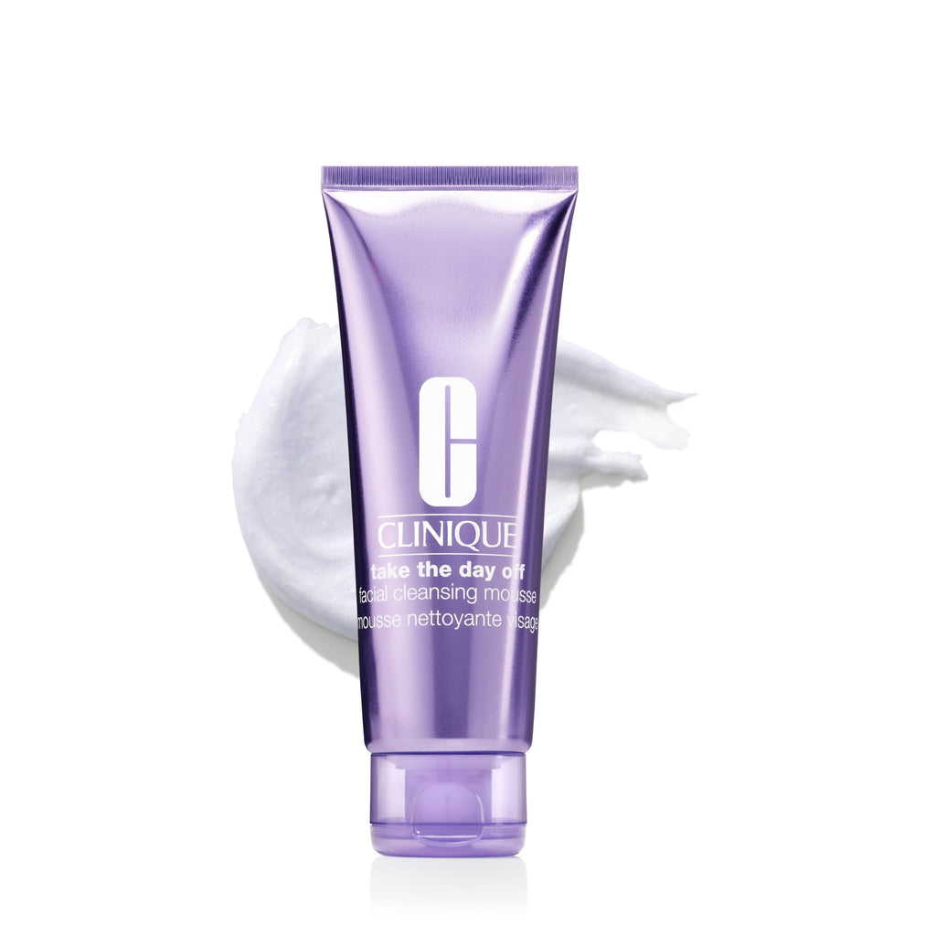 Clinique Take The Day Off Facial Cleansing Mousse With Hyaluronic Acid + Glycerin | Dissolves Makeup, Sunscreen + Pollution | For All Skin Types, 4.2 Fl Oz