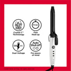 Buy now Revlon Crystal C + Ceramic Hair Curling Iron | Long-Lasting Shine and Less Frizz, (1 in) at indiglob india