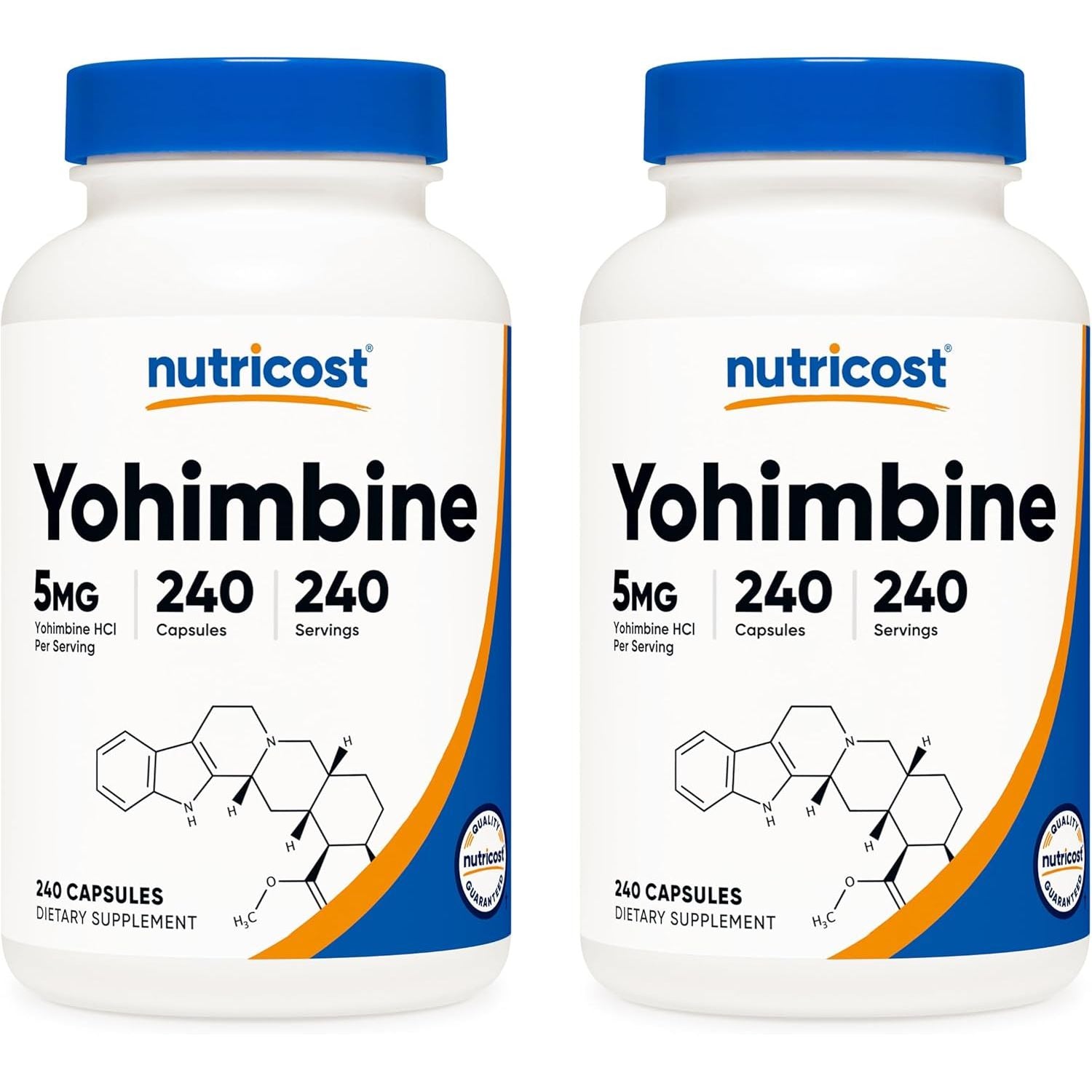 Buy now Nutricost Yohimbine HCl 5mg, 240 Capsules Extra Strength - Gluten Free, Non-GMO 480 Caps (2 Bottles) at indiglob india