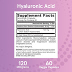Buy now Jarrow Formulas Hyaluronic Acid 120 mg, Dietary Supplement, Skin Health Support, 60 Veggie Capsules, Up to 30 Day Supply at indiglob india