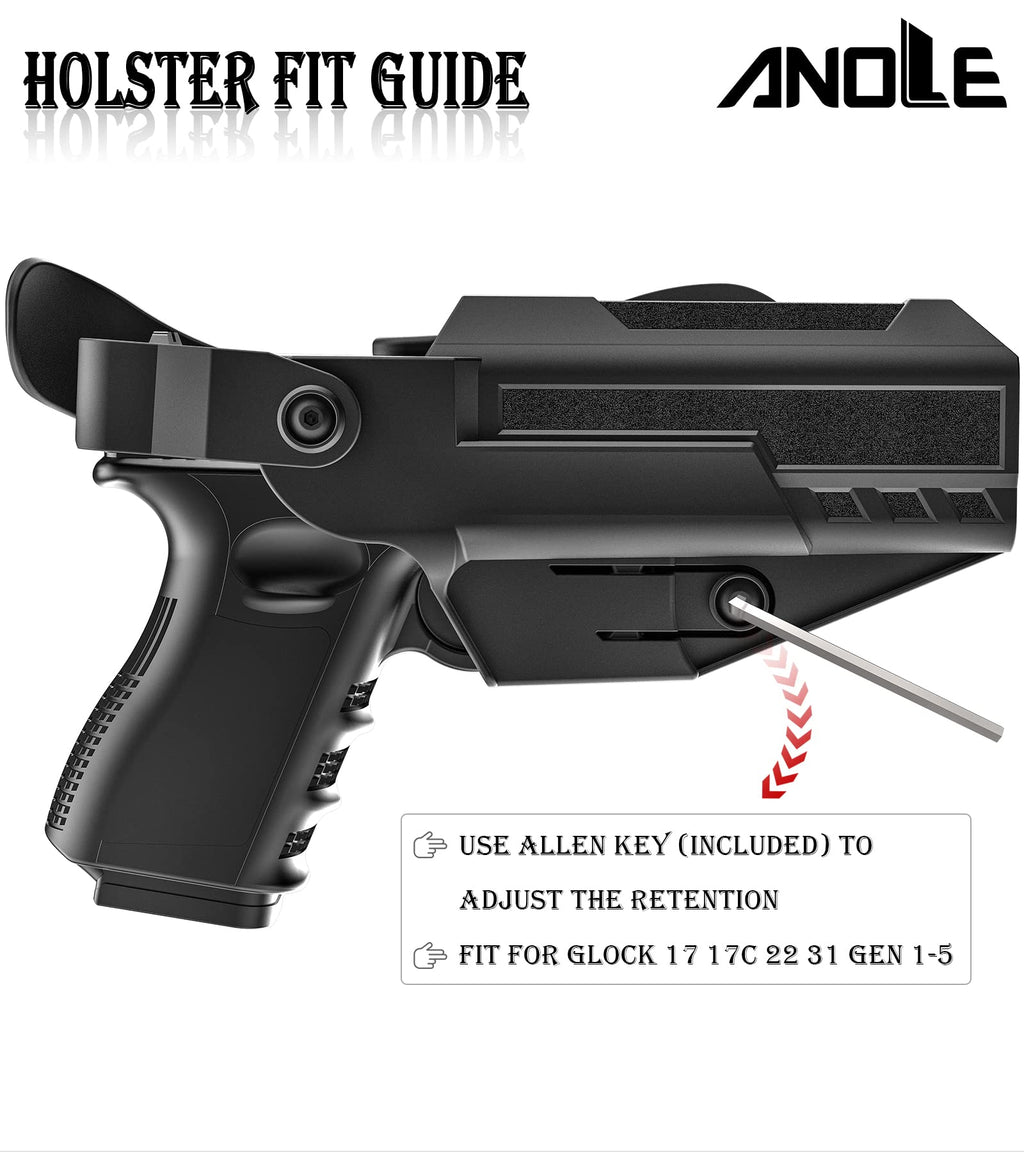 Level 3 Holster for Glock 17/19/19X/23/32/44/45, Right-Handed