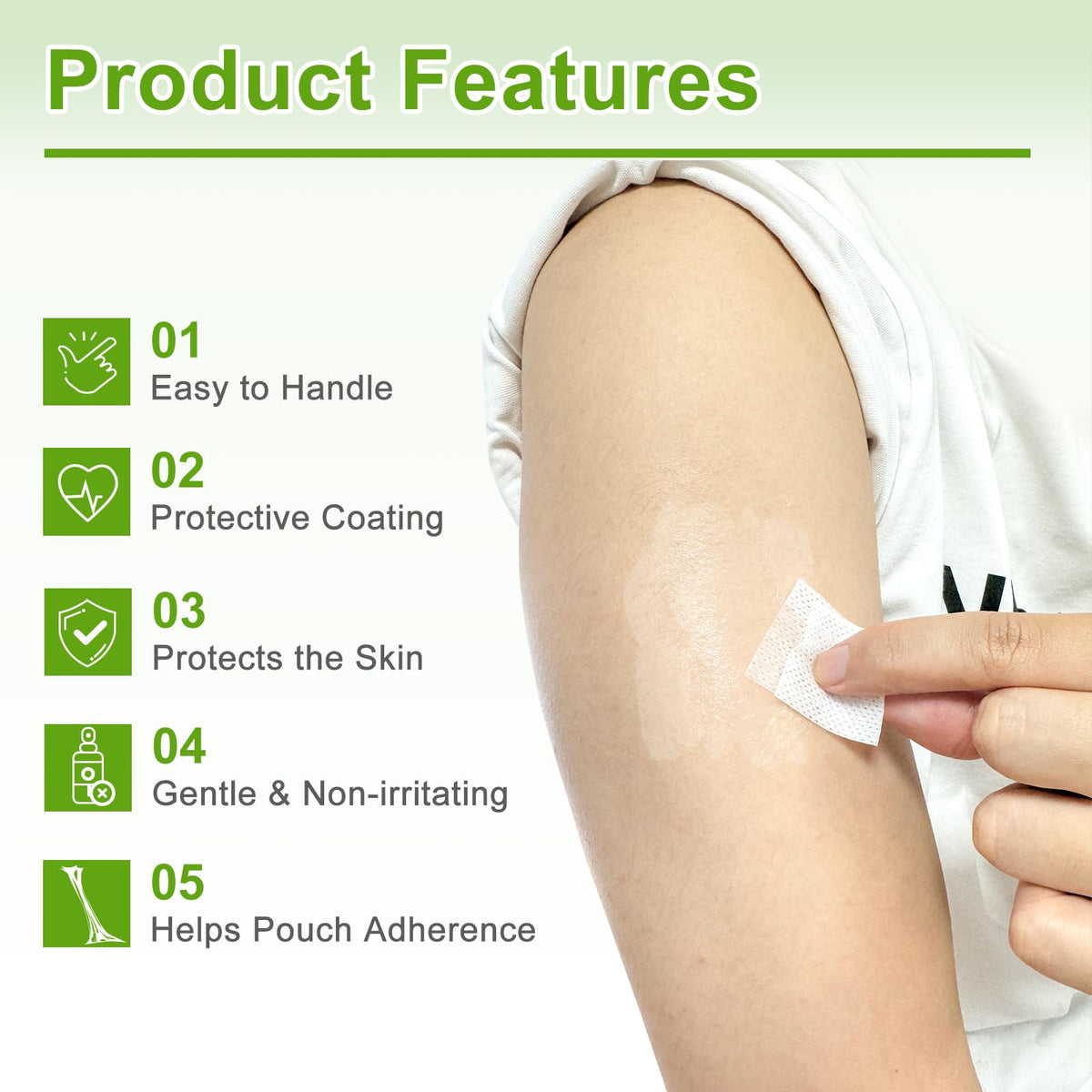 Carbou Skin Barrier Wipes, 100Pcs Skin Prep Wipes for Ostomy