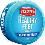 O'Keeffe's Healthy Feet Foot Cream, 3.2 oz Jar, 1-Pack For Extreme Dryness | Repairs Extremely Cracked, Dry Feet, Retains Moisture Levels, Hypoallergenic, Non-Greasy, Instantly Boosts Moisture