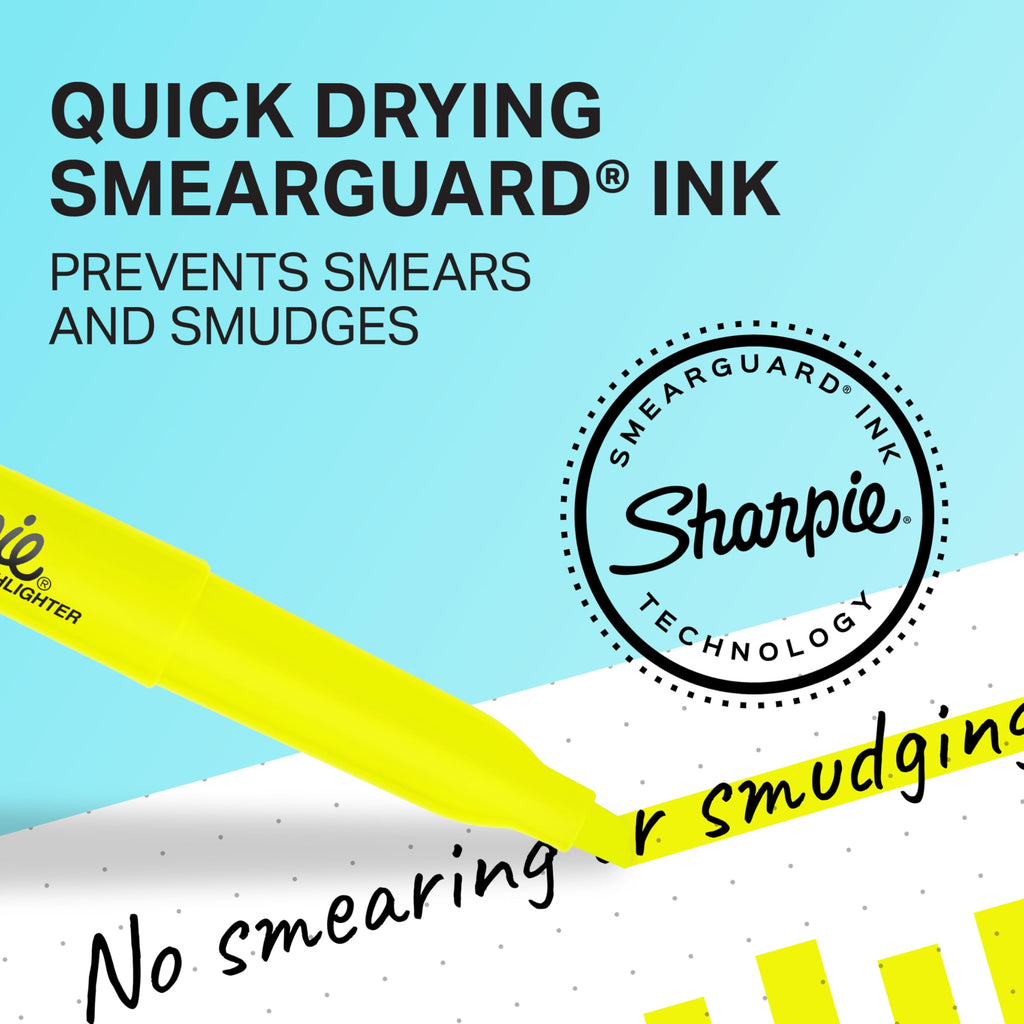 Sharpie® Pocket Style Highlighters, Chisel Tip, Assorted Fluorescent, 4 Pack