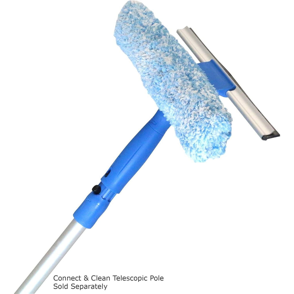 Buy now Unger Professional 2-in-1 Squeegee and Scrubber, 14â€ Window Cleaning Tool with Streak-Free Results, Commercial and Residential Use, Microfiber Sleeve to Clean without Scratching at indiglob india
