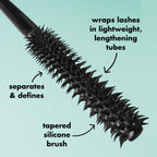 e.l.f. Lash XTNDR Mascara, Pitch Black | Made With Tubing Technology For The Look Of Lash Extensions, Clump & Flake Free, Vegan & Cruelty-Free