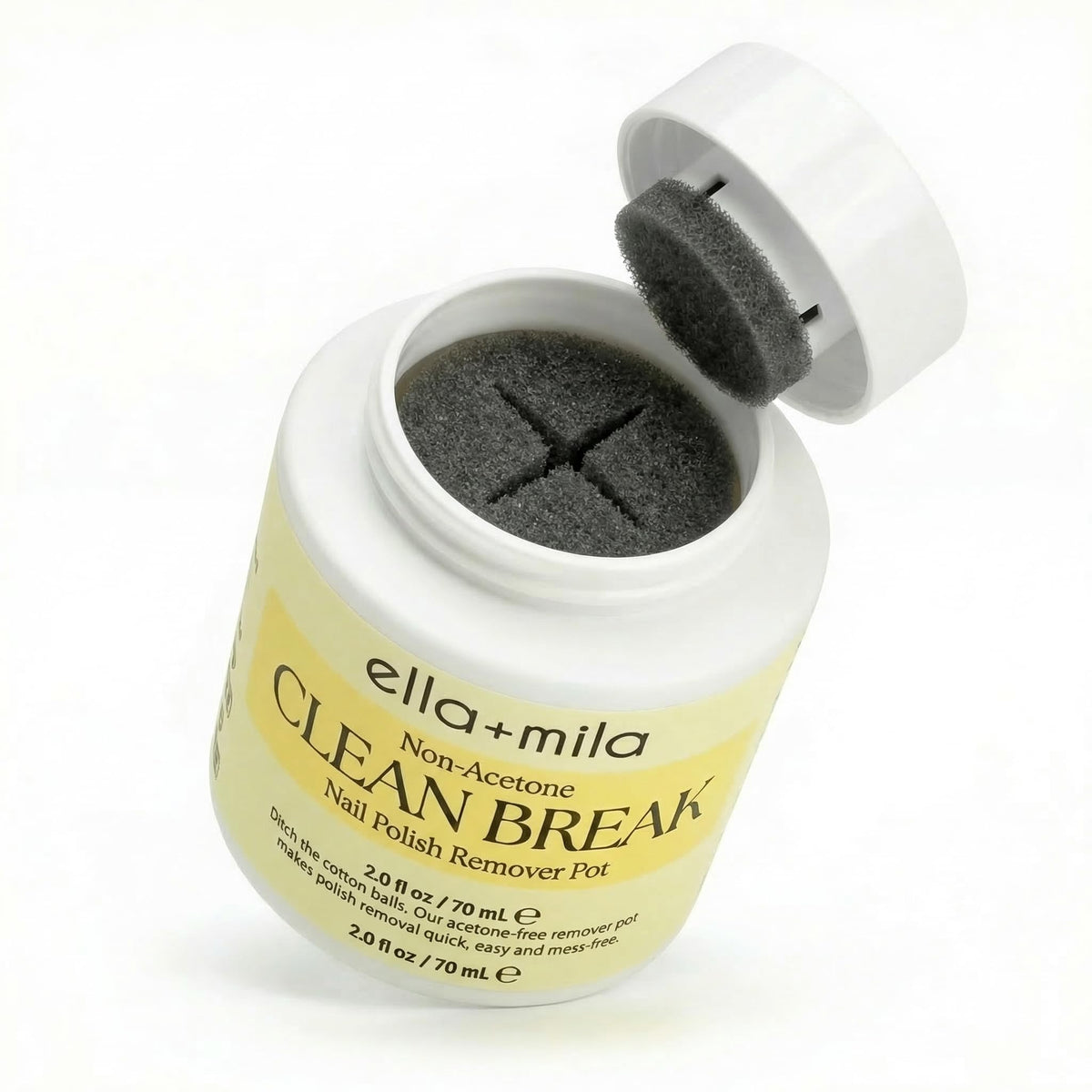 ella+mila Clean Break Non-Acetone Remover Pot with Sponge - Travel Size