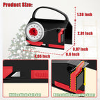 2-Pack Wrapping Paper Cutter & Tape Dispenser for Christmas Gift, Improve Gift Packaging Efficiency, Makes the Cutting line straighter, Cutting Tool with 4 Tapes，2 Replace Blades Kit, Red and Black