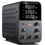 Buy now DC Power Supply Variable, Bench Power Supply with Encoder Adjustment Knob, Output Enable/Disable Button, Adjustable Power Supplies with USB Quick-Charge, Short Circuit Alam (30V 10A Black) at indiglob india