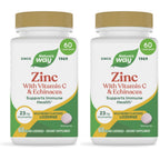 Nature's Way Zinc Lozenges with Vitamin C & Echinacea, Wild Berry, 60 ct | Zinc Supplements for Men and Women, Convenient Lozenge Supports Immune Health and Function*, Vegan, Wild Berry Flavored