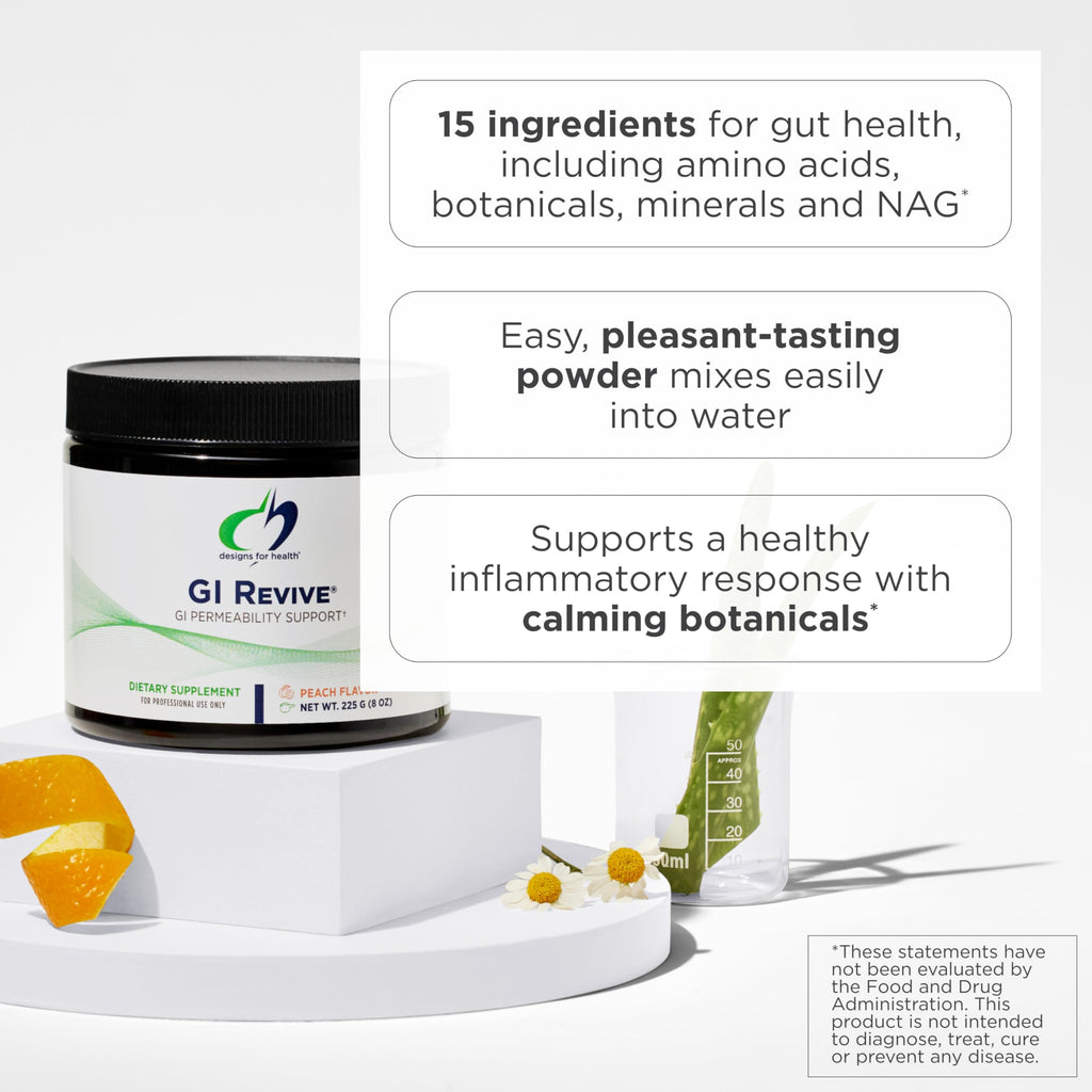 Designs for Health GI Revive Digestive Gut Health Powder, 28 Servings