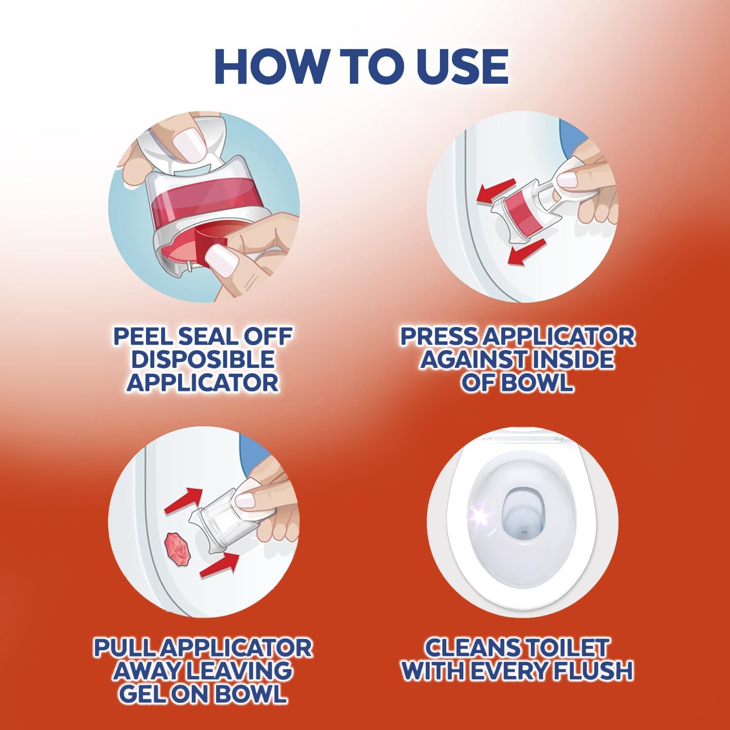 Buy now Lysol Click Gel Automatic Toilet Bowl Cleaner, Toilet Gel Stamp, Toilet Freshener, Bathroom Essentials, Refreshing Mango & Hibiscus Scent, 6 Count (Pack of 1) at indiglob india