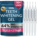 Teeth Whitening Gel with Trays 44% Carbamide Peroxide 5 Syringes - 50+ Uses