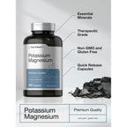 Horbäach Potassium Magnesium Supplement | 240 Capsules | Premium Quality