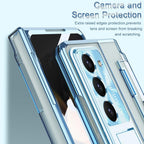 Buy now NINKI Compatible Samsung Galaxy Z Fold 5 Case with S Pen Holder & S Pen,Screen Protector Hinge Case for Samsung Z Fold 5 Case with Kickstand,Samsung Z Fold 5 5g Case Galaxy Fold 5 5g Phone Case Blue at indiglob india