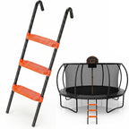 N1Fit Trampoline Ladder - Universal 3-Step Trampoline Steps Supporting up to 220 lbs - Powder Coated & UV Treated Trampoline Stairs Accessories for Kids All Weather Exposure - Sturdy & Safe Design