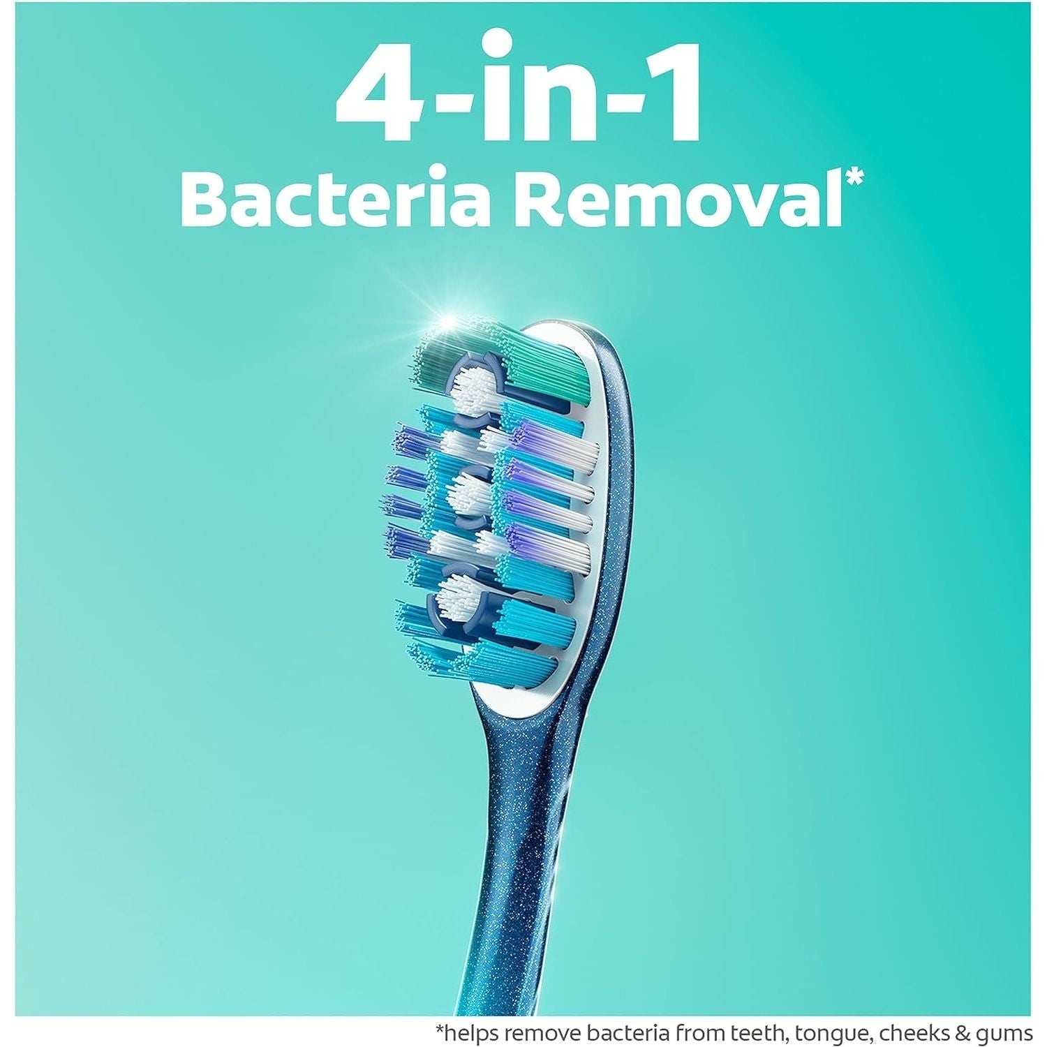 Buy now Colgate 360 Whole Mouth Toothbrush, Adult Toothbrushes Medium Bristles, Helps Remove Bad Breath Bacteria and Plaque, Medium Toothbrush Pack, Includes Cheek and Tongue Cleaner, 4 Pack at indiglob india