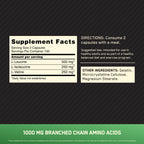 Optimum Nutrition BCAA Capsules, Keto Friendly, 1000mg, 200 Ct | Easy to Swallow Capsules, Branched Chain Amino Acid Support, 2:1:1 ratio of L-Leucine, L-Isoleucine and L-Valine per serving