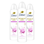 Dove Advanced Care Antiperspirant Spray Waterlily & Sakura 3.8 oz 3PK