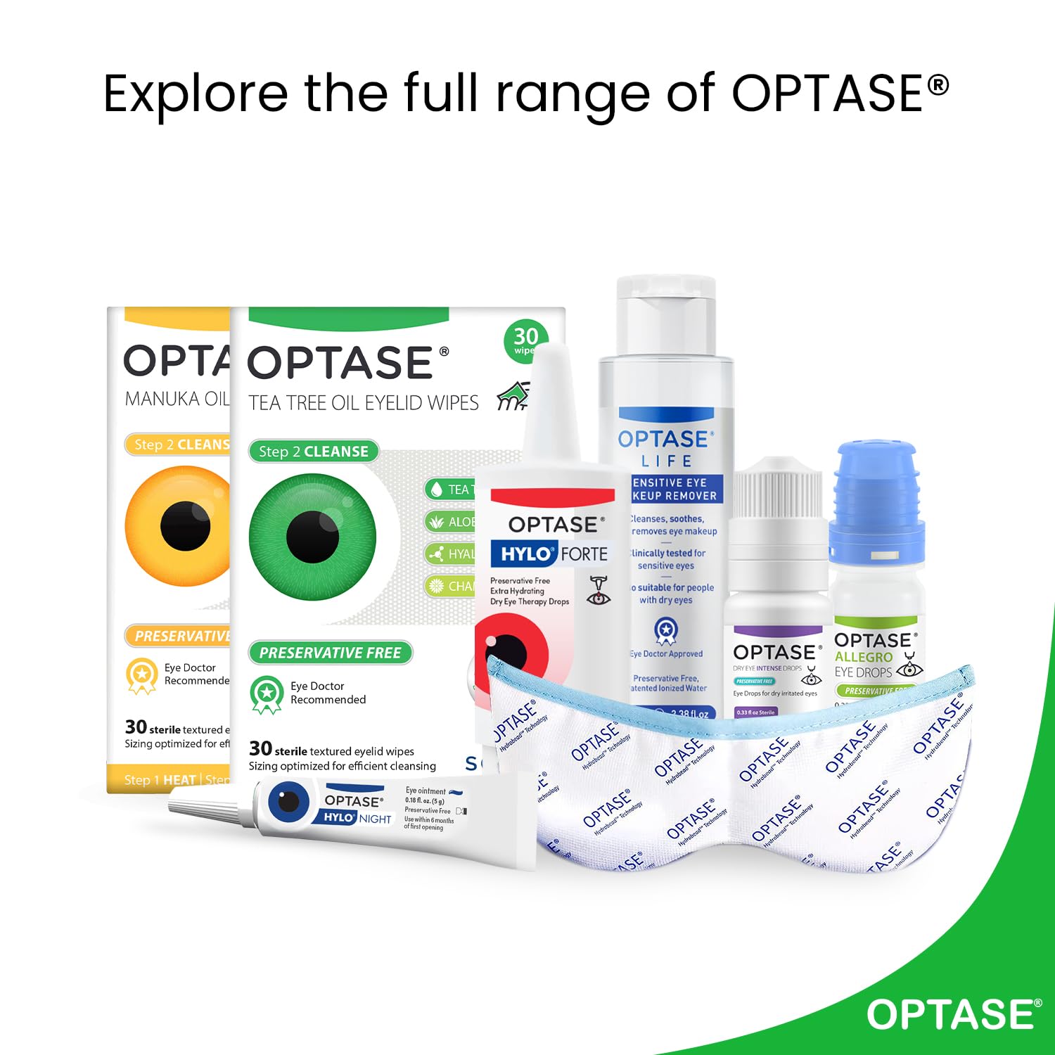 OPTASE TTO Eyelid Cleansing Wipes, 30 Count – Individually Wrapped Tea Tree Oil Eyelid Wipes – Preservative-Free Formula for Daily Use – Eye Doctor Recommended Tea Tree Eye Lid Cleanser
