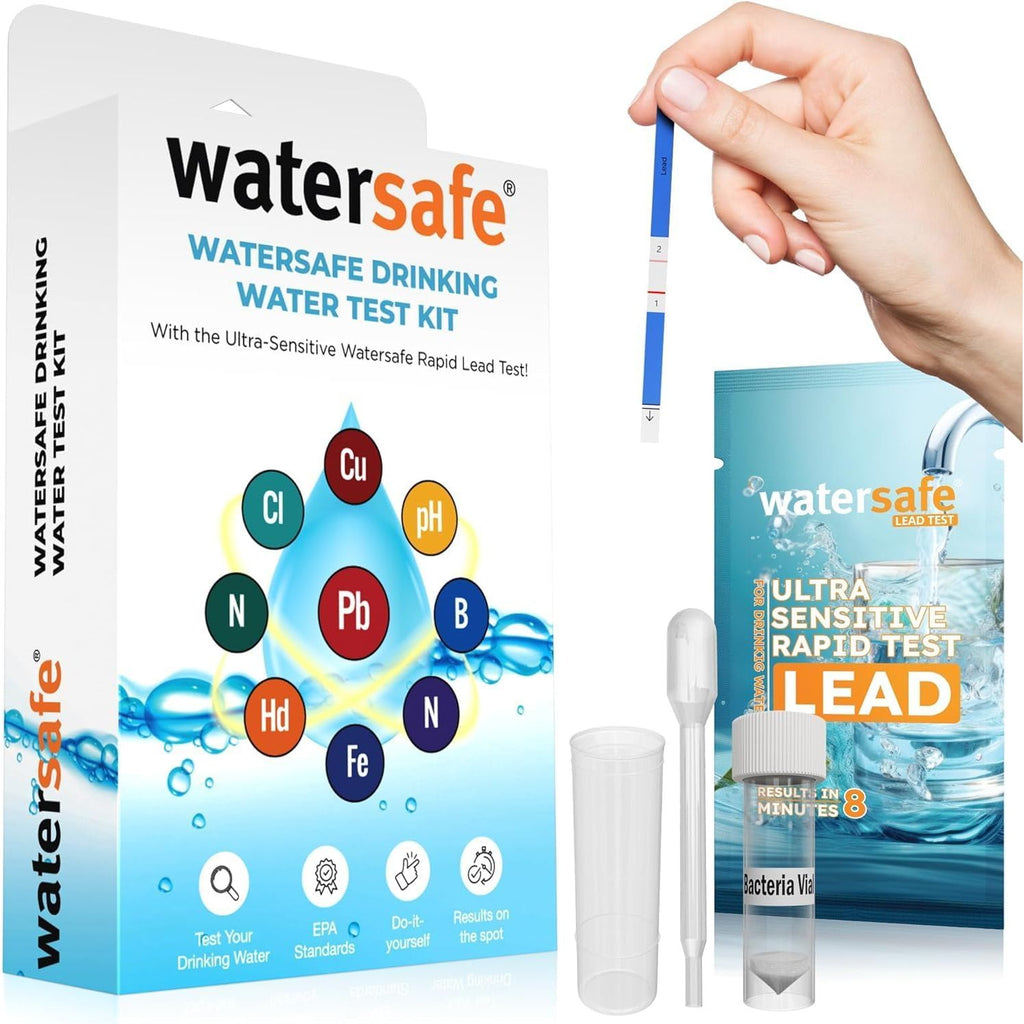 Buy now Watersafe The Original Water Testing Kit for Drinking Water, Well and Tap Water, Sensitive Lead in Water Test, Bacteria, Hardness, pH, Nitrates, Easy Instructions, Lab-Accurate Results, 1 Kit Default at indiglob india