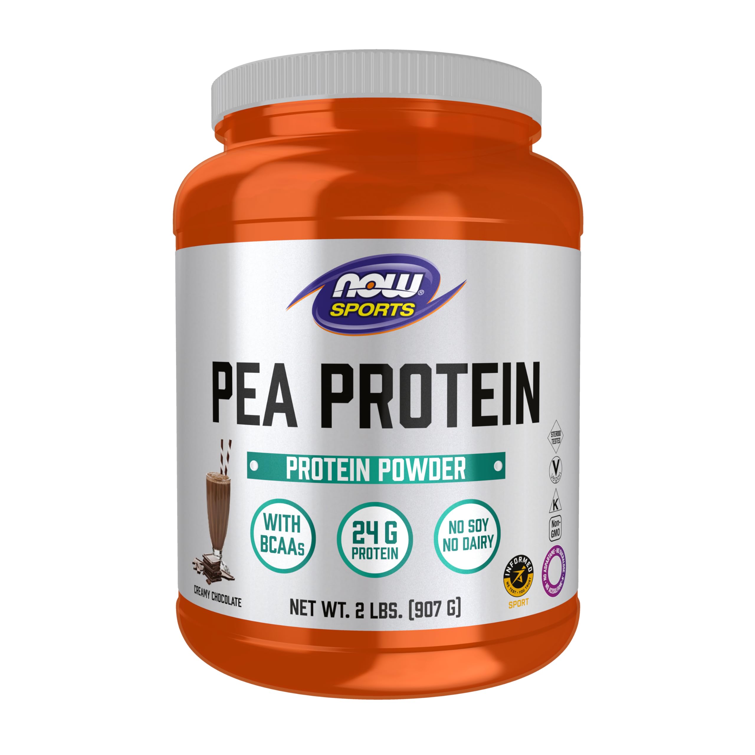 Buy now NOW Foods Sports Nutrition, Pea Protein 24 g, Easily Digested, Creamy Chocolate Powder, 2-Pound at indiglob india