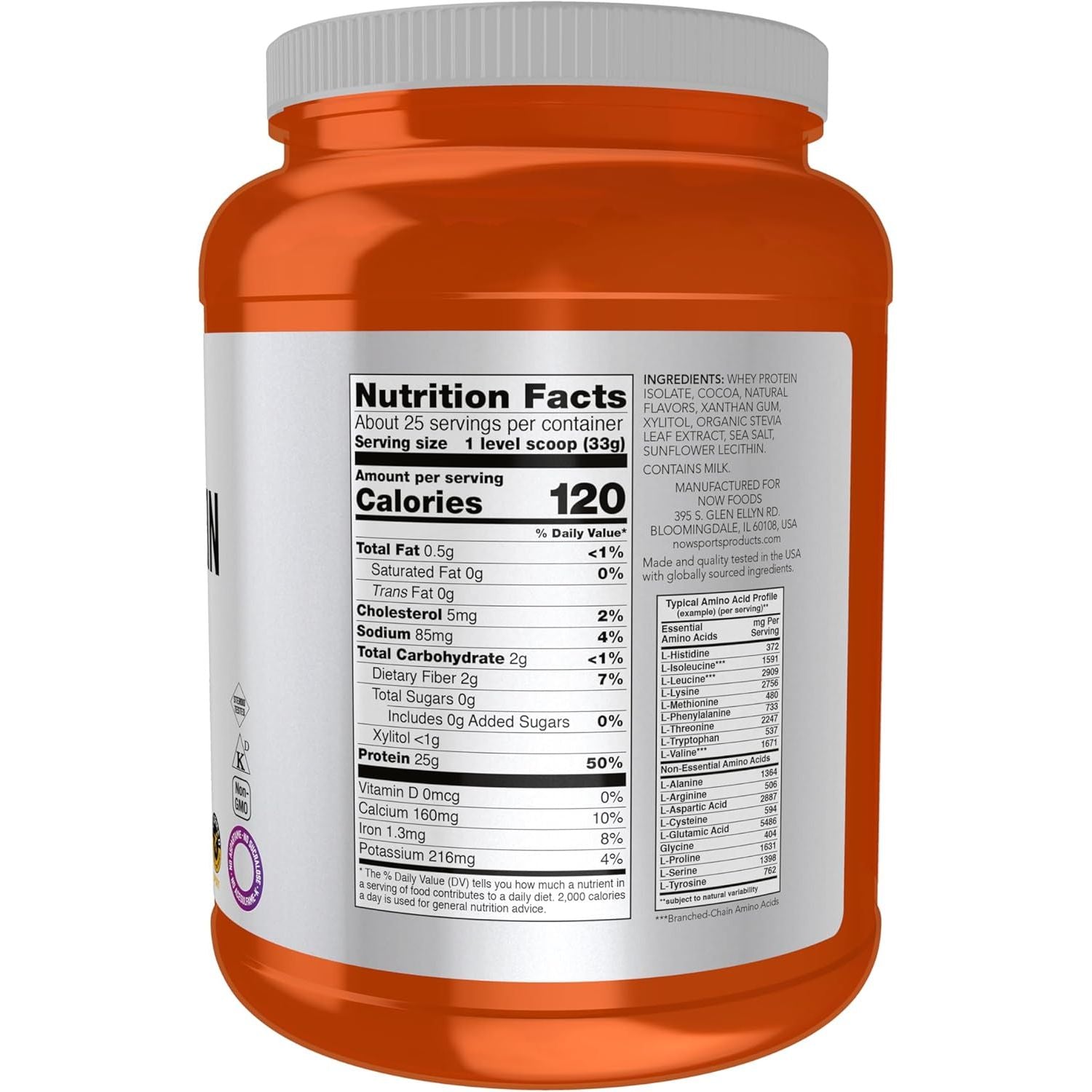 Buy now NOW Foods Sports Nutrition, Whey Protein Isolate, 25 g With BCAAs, Creamy Chocolate Powder, 1.8-Pound at indiglob india