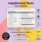Lemme Multi Gummies, Daily Nutritional Support 30-Day Supply | Daily Nutritional Support with Vitamins A, C, D, E, Biotin, Folic Acid, Zinc & Inositol, Bone, Brain, Skin & Immune Health