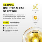 celimax The Vita-A Retinal Shot Tightening Dual Cream, 1.69 fl.oz | 0.05% Retinal, 3% Matryxyl, 5% Panthenol, High-Strength Retinoid, Anti Aging & Relief Cream, Wrinkles & Fine Lines, Firm Skin
