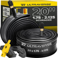 Ultraverse 20" Bike Inner Tubes 20 x 1.75, 1.95, 2.00, 2.125 – Set of 2
