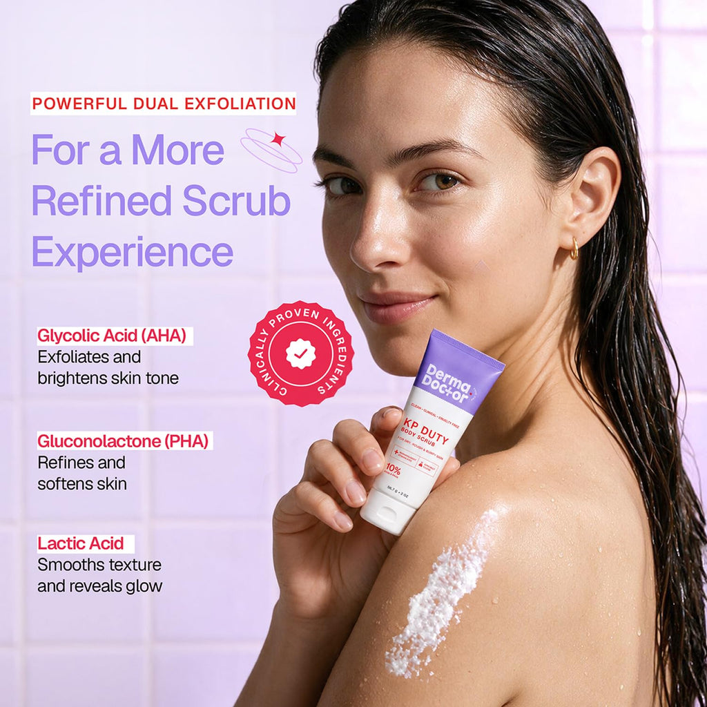 DERMAdoctor KP Bump Eraser Body Scrub, 10% AHAs + PHAs, Rough & Bumpy Skin