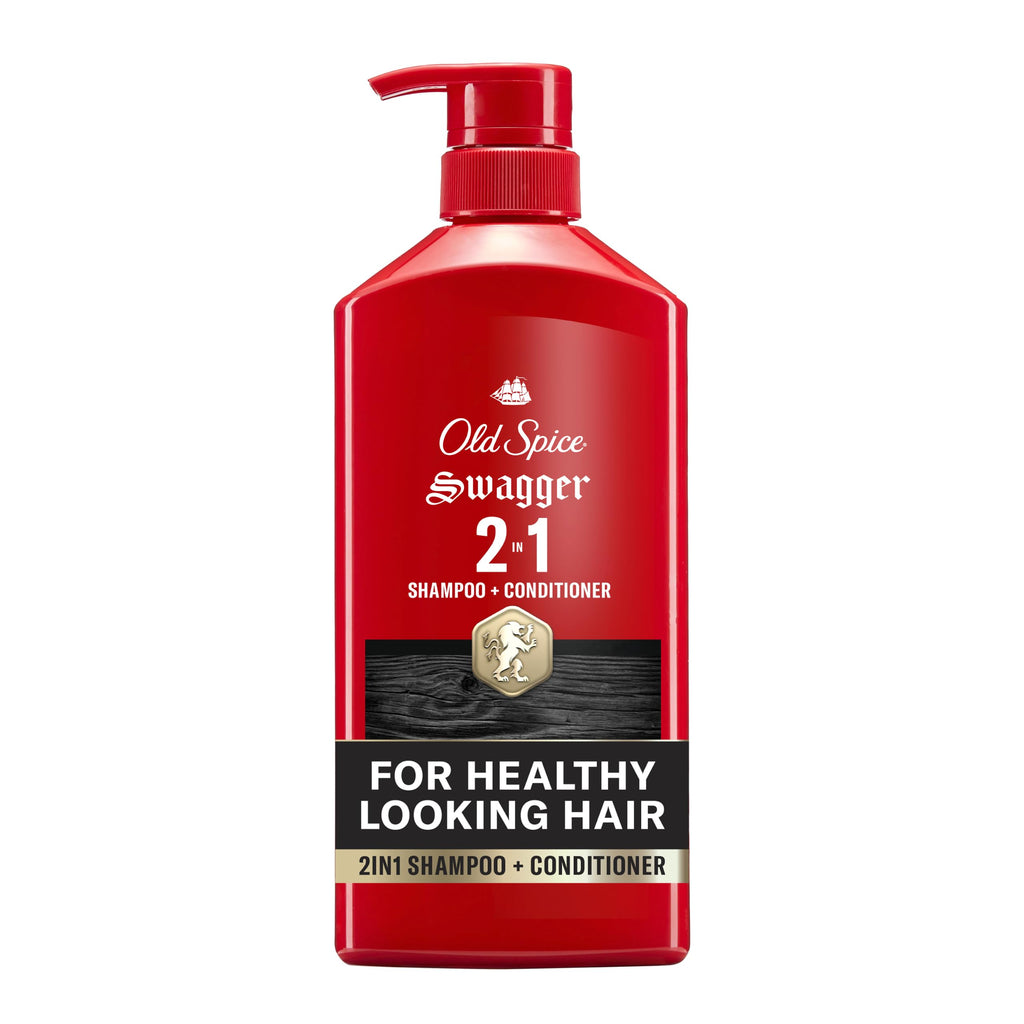 Old Spice, Shampoo and Conditioner 2 in 1, Swagger for Men, 32 Fl Oz, Pack of 2 - Old Version